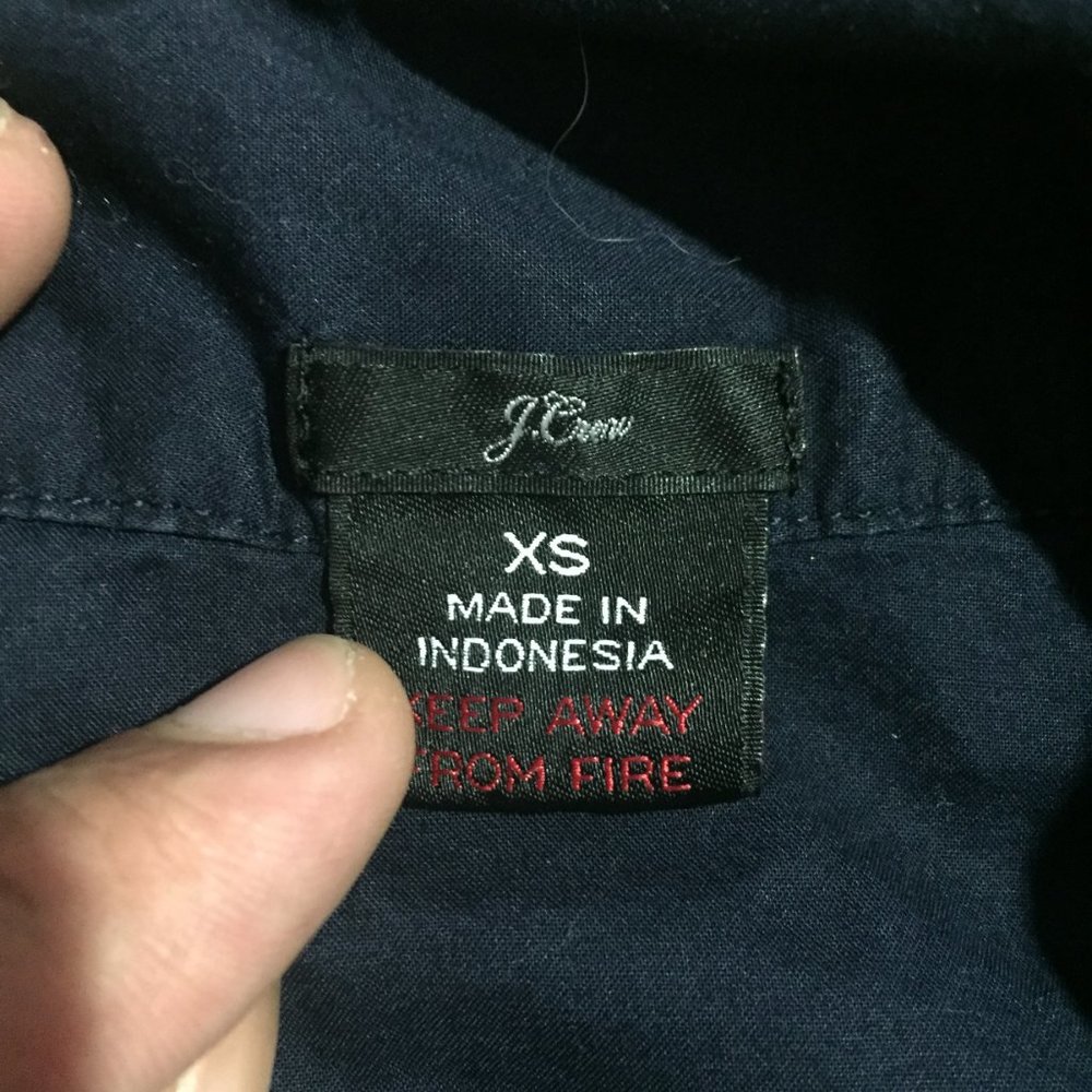 J Crew Navy Blue Button Up - Picture 6 of 9